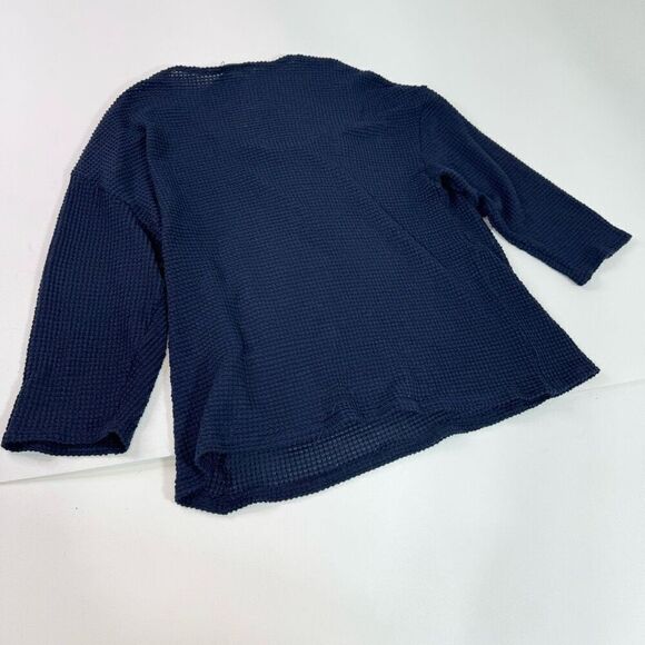Incerun Sweater Mens 2XL Knitted Navy Blue Casual loose Pullover Jumper Tops New - Picture 7 of 9